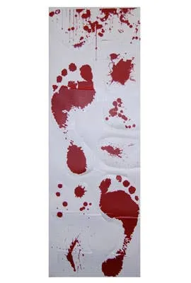Bloody Footprints Wall Art Halloween Decoration