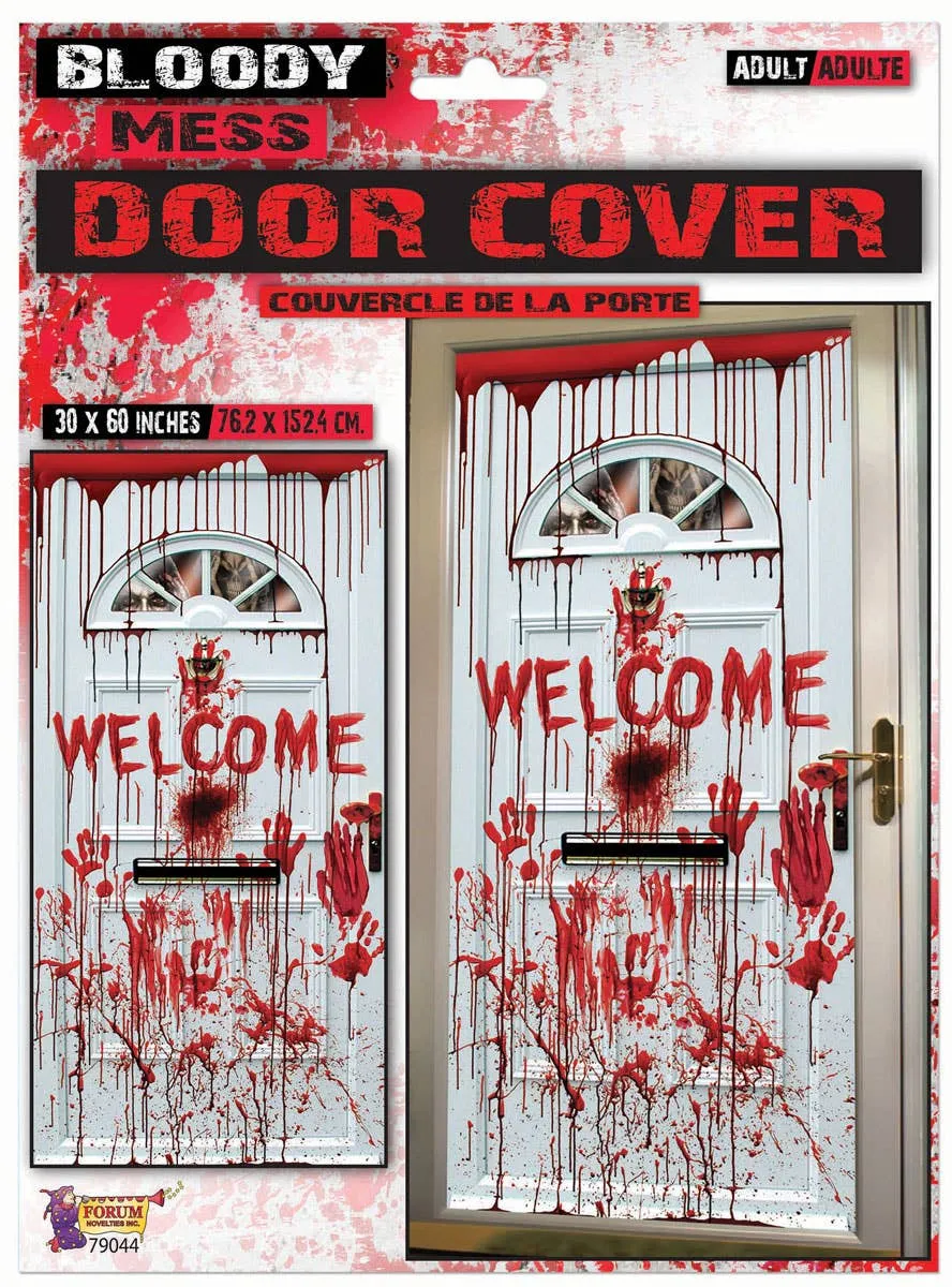 Bloody Mess Welcome Halloween Door Cover