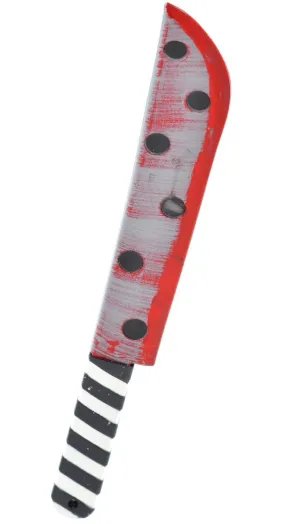 Bloody Polka-Dot Clown Halloween Machete Knife