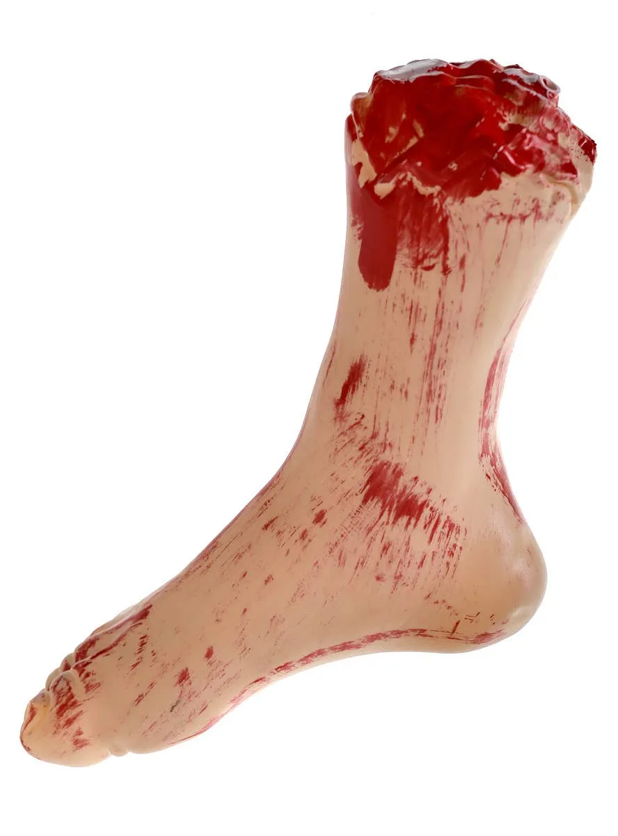 Bloody Severed Foot Halloween Haunted House Prop