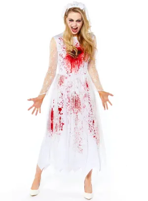 Bloody Zombie Bride Womens Halloween Costume