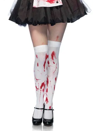 Bloody Zombie Thigh High Stockings