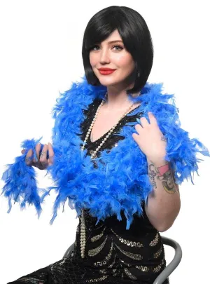 Blue Feather Boa Costume Accessory