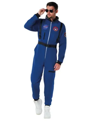 Blue NASA Space Astronaut Mens Costume