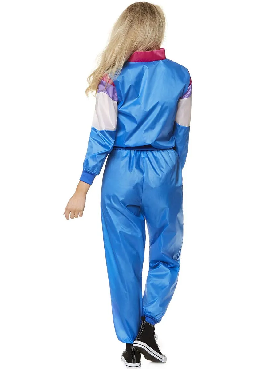 Bodacious Blue 80s Shell Suit Womens Fancy Dress Costume