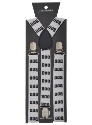 Boo Black and White Halloween Costume Braces