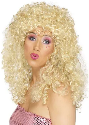 Boogie Babe 80s Curly Blonde Wig