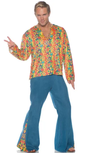 Boogie Down Mens 60s Hippie Costume