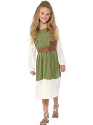 Boudicca Girls Medieval Warrior Dress Up Costume