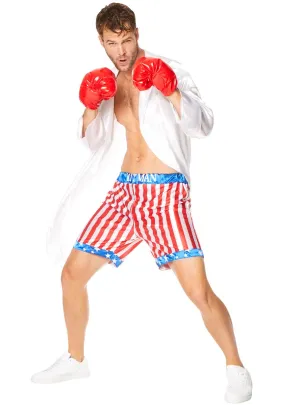 Boxing Champion Mens Sports Fancy Dress Costume