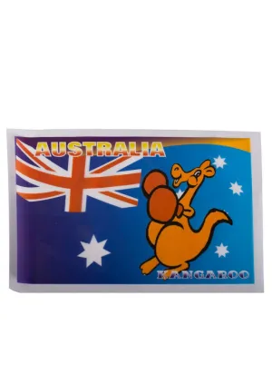 Boxing Kangaroo Australian Flag Car Sticker