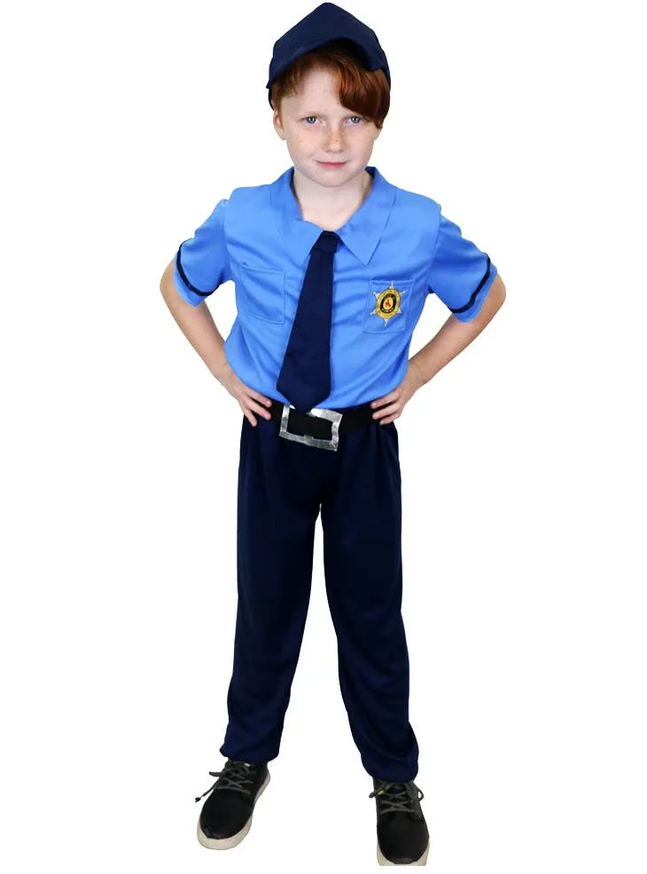 Boys in Blue Police Man Dress Up Costume for Boys
