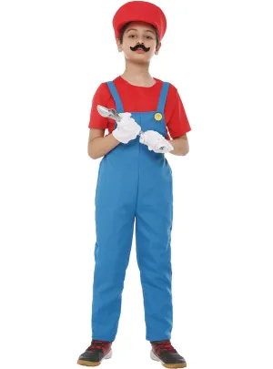 Boys Red Plumber Book Week Costume