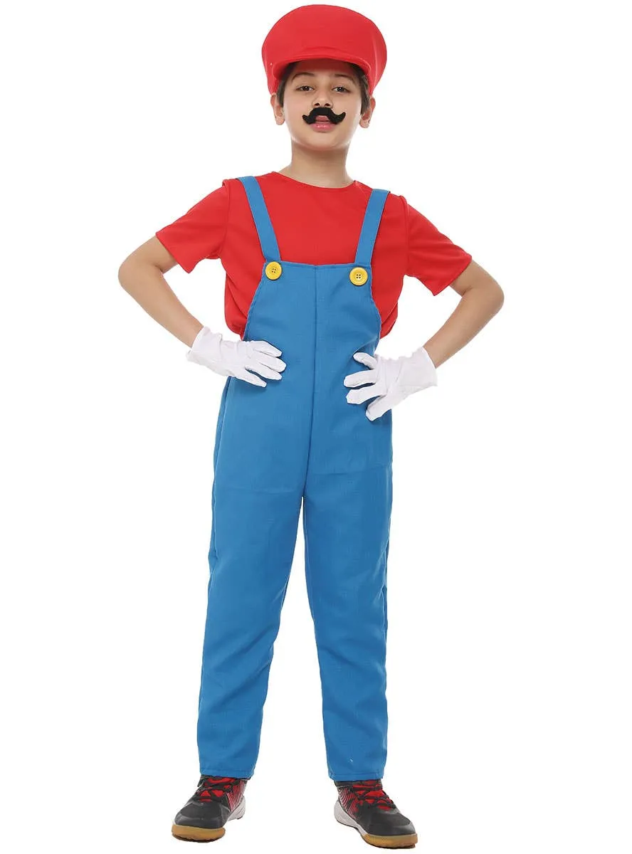 Boys Red Plumber Book Week Costume