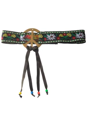 Braided 70s Hippie Peace Sign Costume Headband