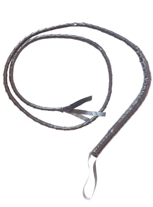 Braided Brown Indiana Jones Faux Leather Whip