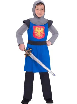 Brave Blue Knight Boys Medieval Costume