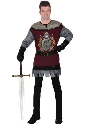Brave Medieval Knight Mens Fancy Dress Costume