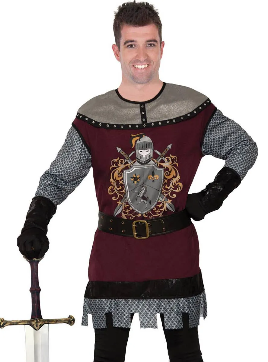 Brave Medieval Knight Mens Fancy Dress Costume