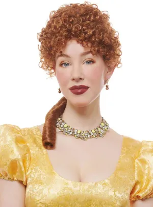 Bridgerton Womens Curly Ginger Penelope Costume Wig