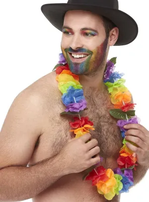 Bright Flower Lei Rainbow Costume Accessory