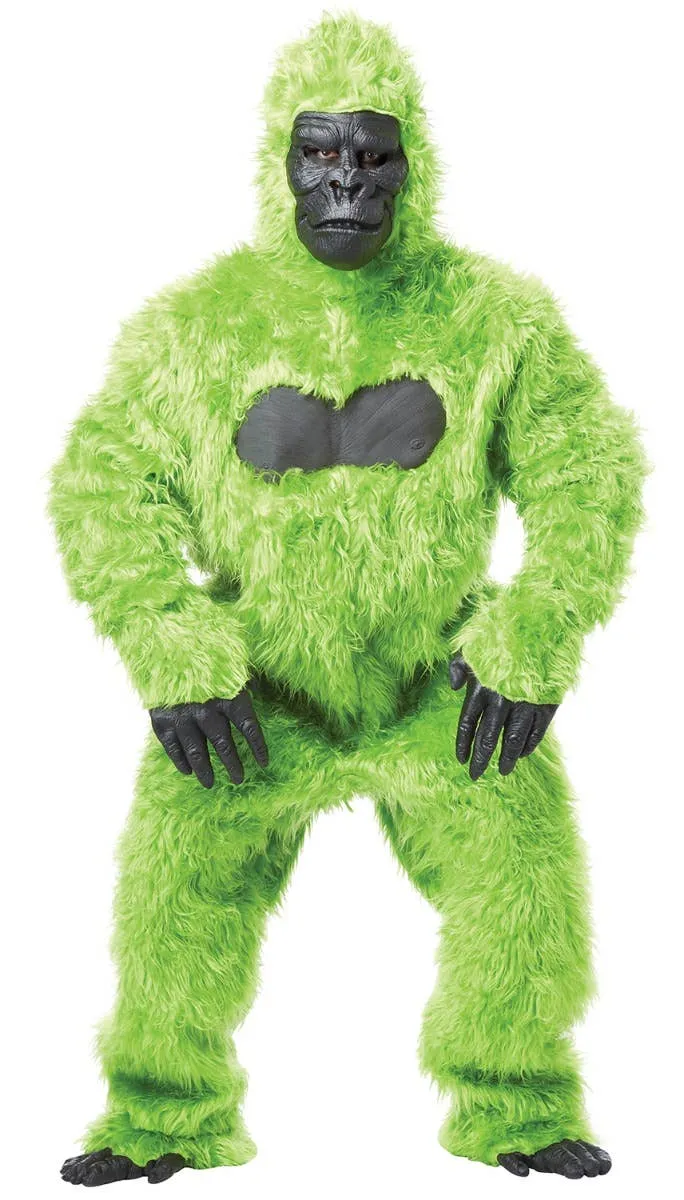 Bright Green Deluxe Gorilla Suit Adults Costume