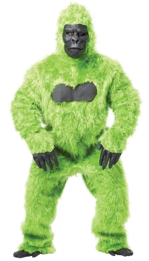 Bright Green Deluxe Gorilla Suit Adults Costume