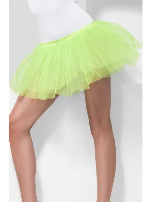 Bright Neon Green 30cm Womens Layered Costume Tutu