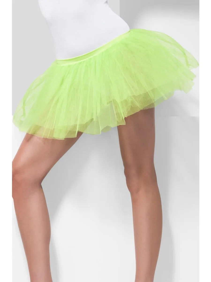 Bright Neon Green 30cm Womens Layered Costume Tutu