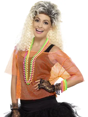Bright Orange 1980s Plus Size Womens Costume Top