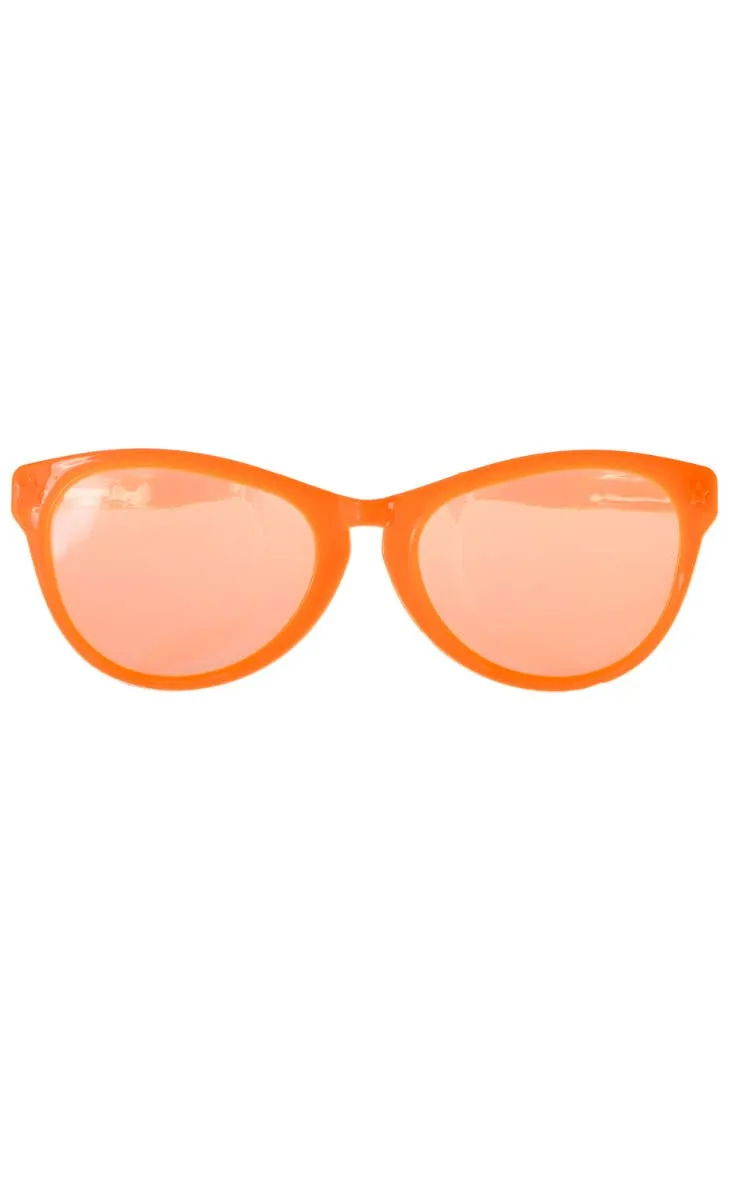Bright Orange Giant Novelty Costume Glasses