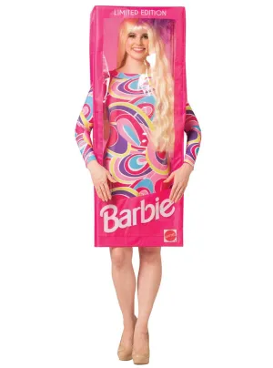 Bright Pink Licensed Barbie Doll Box Adults Costume
