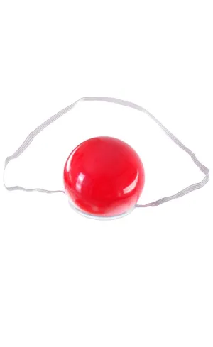 Bright Red Flashing Clown Nose Accessory