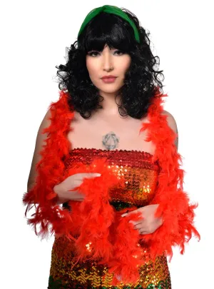 Bright Red Fluffy 220cm Feather Boa Costume Accessory