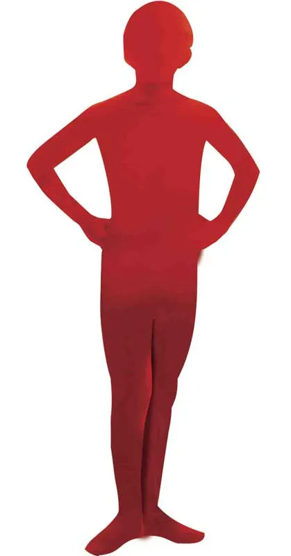 Bright Red Second Skin Boys Dress Up Costume