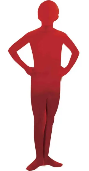 Bright Red Second Skin Boys Dress Up Costume