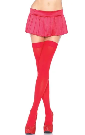 Bright Red Thigh High Stockings