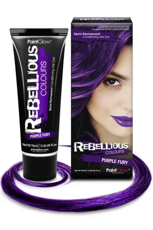 Bright Semi Permanent Purple Fury Hair Dye - Large 70ml
