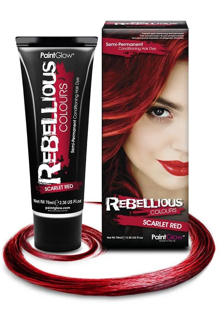 Bright Semi Permanent Scarlet Red Hair Dye - Large 70ml