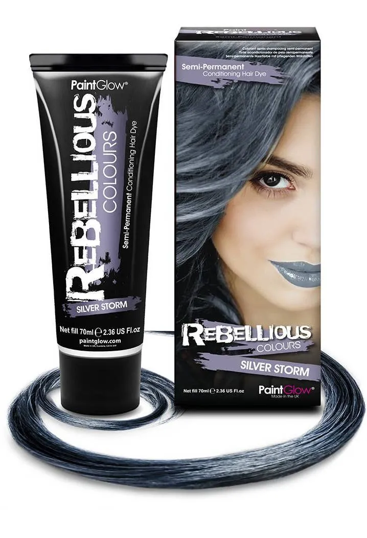 Bright Semi Permanent Silver Storm Hair Dye - Large 70ml