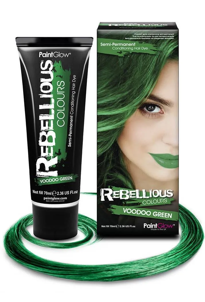 Bright Semi Permanent Voodoo Green Hair Dye - Large 70ml
