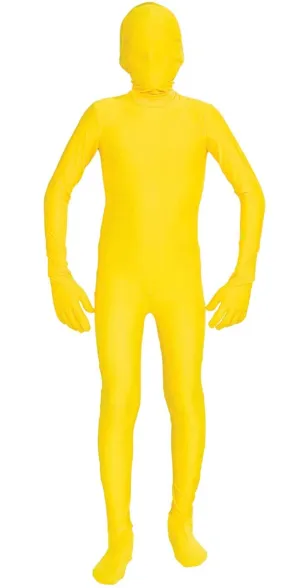 Bright Yellow Second Skin Boys Dress Up Costume
