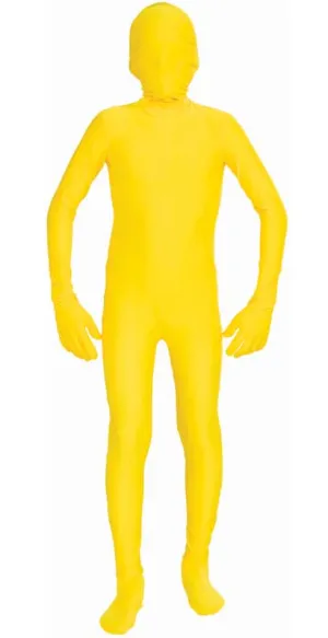 Bright Yellow Second Skin Teen Boys Costume