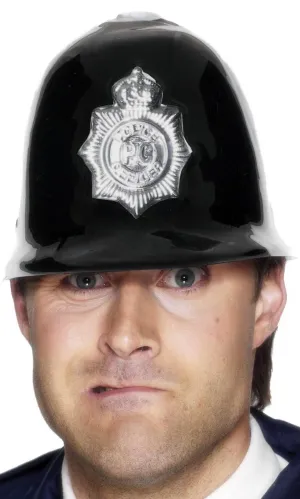 British Police Officer Adults Black Costume Hat
