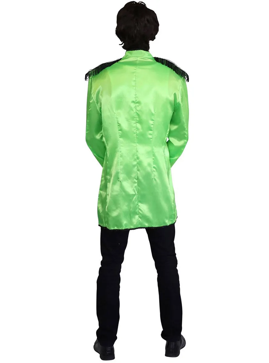 British Singer Mens Green Beatles Costume Jacket