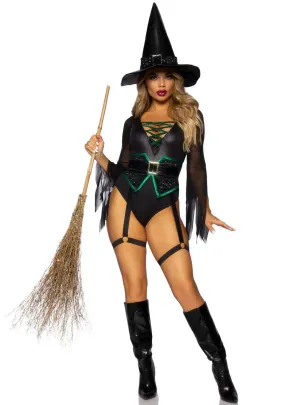 Broomstick Babe Womens Sexy Witch Halloween Costume