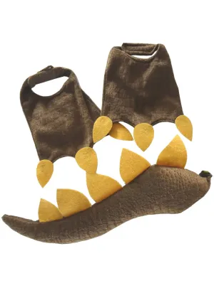 Brown Dinosaur Kids Tail and Feet Costume Accessory Set