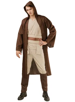 Brown Space Warrior Mens Jedi Costume Robe