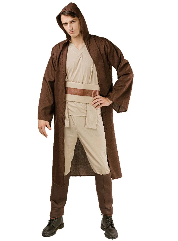 Brown Space Warrior Mens Jedi Costume Robe