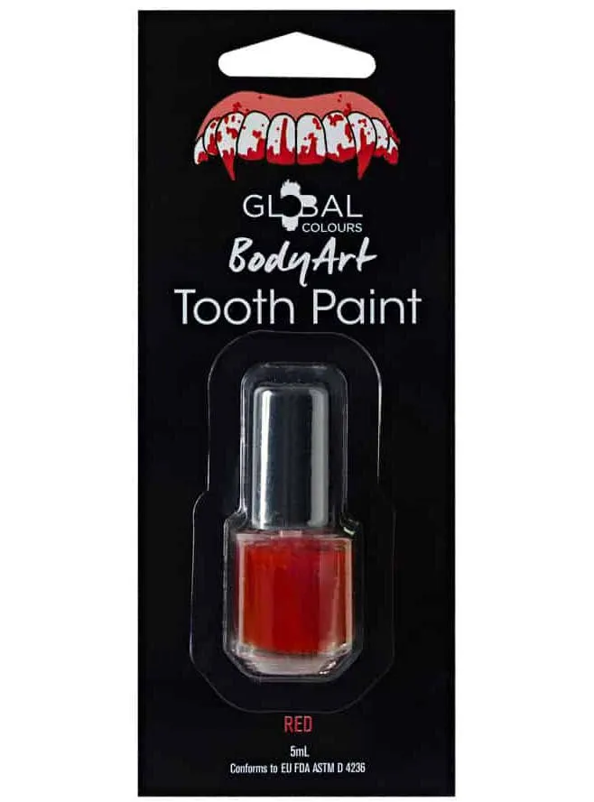 Brush On Red Tooth Paint Makeup